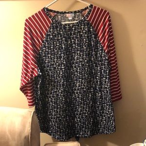 LuLaRoe 2XL Randy Sailor Anchor Print